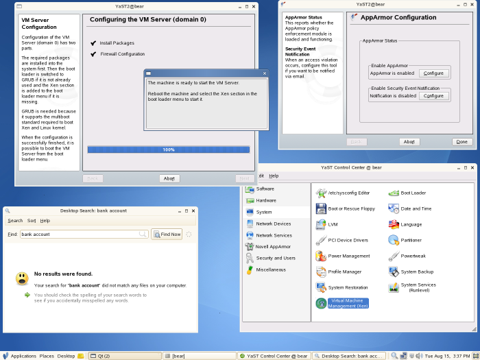 GNOME desktop of Suse 10.1